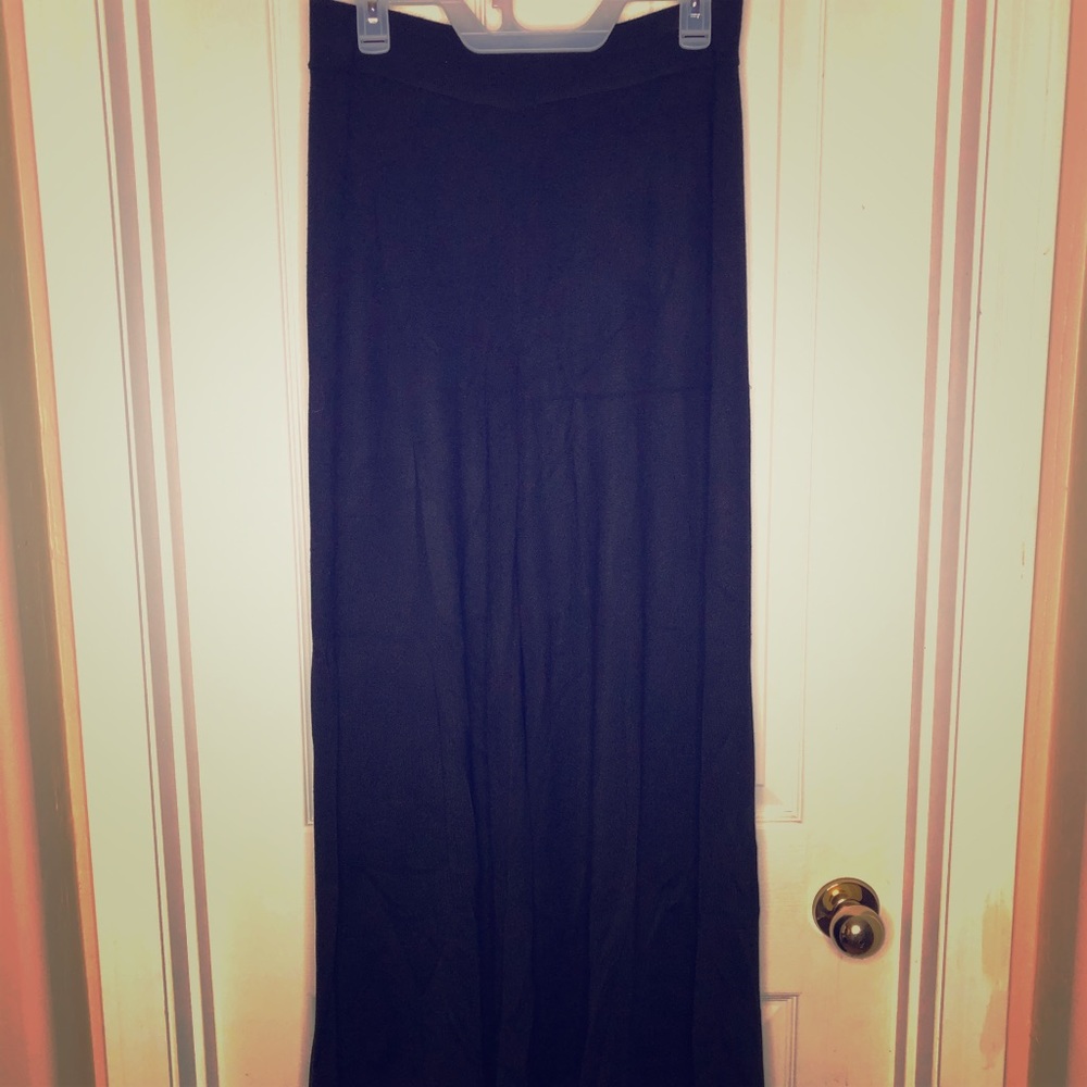 H&M black knitted palazzo pants